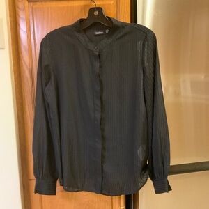 BooHoo Long Sleeve Button-front Blouse